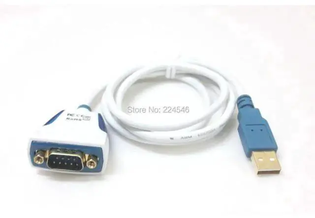 Main image of 1M USB-A Male to DB9 Male RS232 Serial Converter Cable Built-in Genuine FTDI FT232R Chip US232R-100-BULK, High Performance Industrial COM Port Adapter Compatible PLC CNC Controller Scanner for Automat