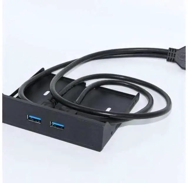 Alt view image 2 of 5 - USB 3.0 Front Panel Adapter Floppy Drive Bay USB3 Expansion Card, Internal 19-Pin / 20-Pin Motherboard Header to USB 3.0 Front Port Converter Cable, Desktop Chassis Floppy Bay Mount USB 3.0 Extender