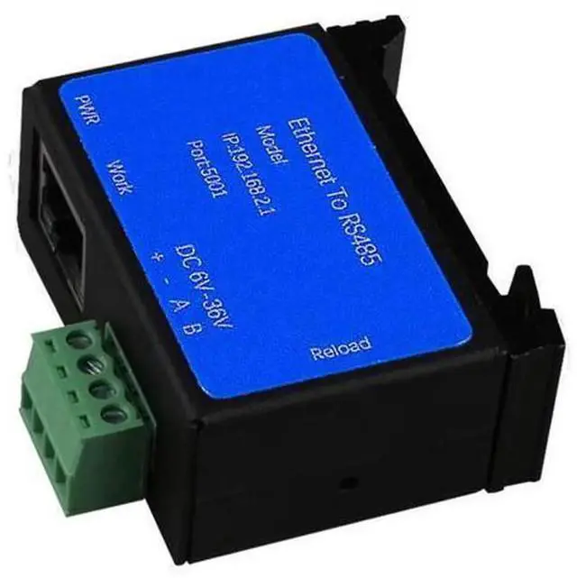 Main image of Industrial RS485 Serial to Ethernet TCP/IP Gateway Modbus Converter, IoT Serial Server Module Supports Modbus RTU/TCP, Dual-Watchdog Anti-Disconnection, Wide Voltage 9-36V DC, Metal Shell for Factory