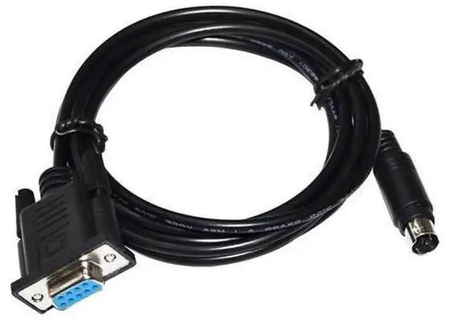 Alt view image 5 of 5 - 3M DB9 Female to Mini DIN 6Pin MD6 Male PLC Programming Adapter Cable QC30R2, D-SUB 9Pin Serial Communication Download Cord for Mitsubishi Q Series PLC, Stable RS232 Data Transfer Cable for Industrial