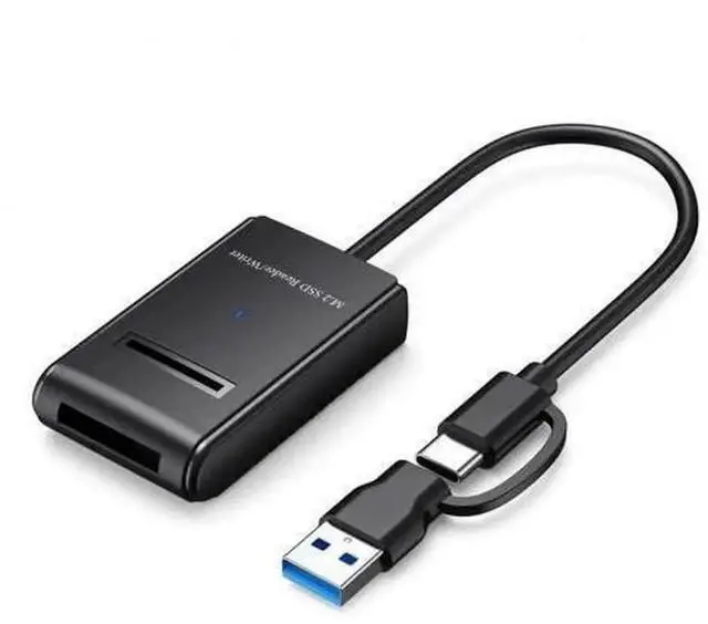 Main image of M.2 SSD Dock Cable Enclosure with RTL9210B Chipset, USB3.0 Type-A & USB-C to M.2 M-Key NGFF NVMe SATA Dual Protocol Adapter, Portable External Cable-Style Drive Reader for 2280 M.2