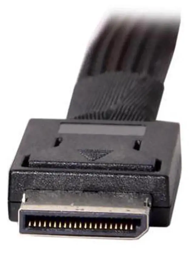 Alt view image 4 of 5 - 50cm OCuLink SFF-8611 Male to SFF-8639 Female U.2 U.3 NVMe SSD Adapter Cable with 15Pin SATA Power, PCIe 4.0/5.0 X4 High-Speed Storage Interconnect Wire for Motherboard, Workstation, Rack Server Enter