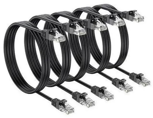 Main image of 5-Pack 6FT Cat6 Ethernet Patch Cable, 10Gbps High Speed RJ45 Internet Network Cord for Gaming PC, Router, Modem, Switch, Patch Panel, Cable Management, Snagless Shielded LAN Wire for Home Office & Ser
