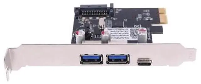 Alt view image 3 of 6 - PCIe X4/X2/X1 Expansion Card with USB 3.1 Gen2 Type-C & USB 3.0 Type-A Dual Ports, Internal Desktop PCI Express USB Adapter Card, 10Gbps High-Speed Data Transfer Board for DIY Gaming PC, Office Workst