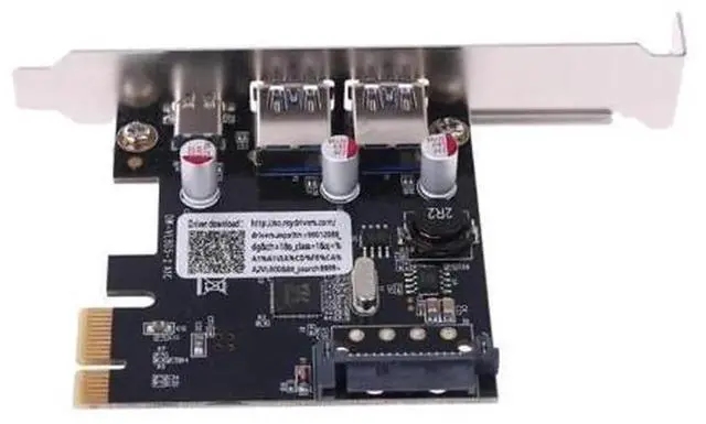 Alt view image 5 of 6 - PCIe X4/X2/X1 Expansion Card with USB 3.1 Gen2 Type-C & USB 3.0 Type-A Dual Ports, Internal Desktop PCI Express USB Adapter Card, 10Gbps High-Speed Data Transfer Board for DIY Gaming PC, Office Workst