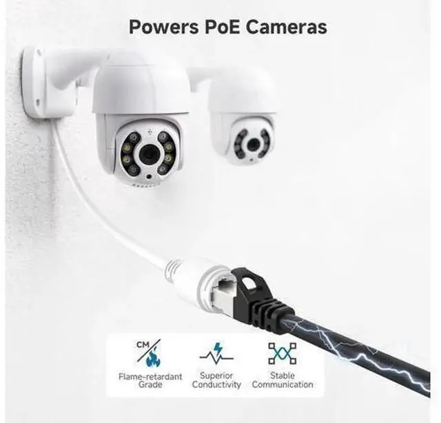 Alt view image 2 of 7 - 50FT Black Shielded Snagless Cat6A Ethernet Patch Cable, 10Gbps High-Speed RJ45 LAN Network Cord, Anti-Crosstalk Heavy-Duty Shielded Wire for Gaming PC, Router, Modem, Switch, Patch Panel, Indoor Comm