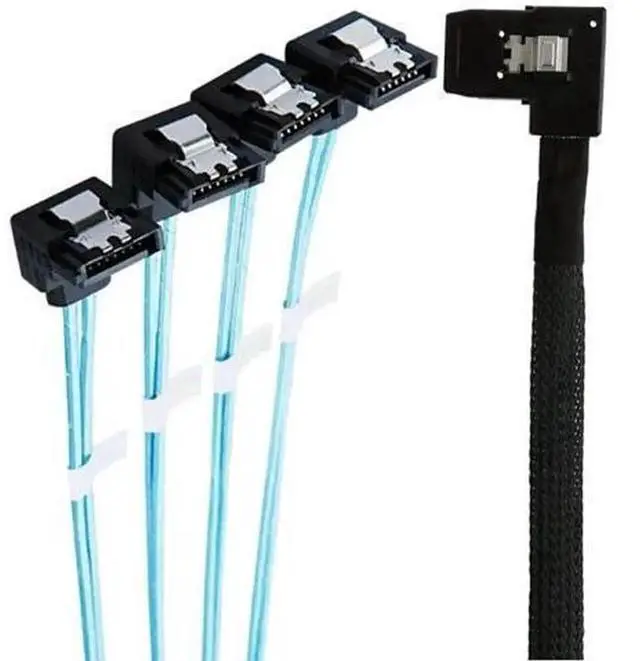 Main image of Mini SAS SFF-8087 to 4-Port SATA 7Pin Female Splitter Cable, Internal Server Storage Converter Wire, 1-to-4 Multi-Drive Expansion Cable for RAID Array Controller Card, High-Speed Stable Data Transmiss