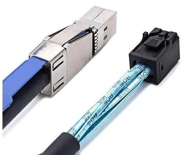 Alt view image 6 of 7 - 1M/2M HD Mini SAS SFF-8643 36Pin to SFF-8644 Storage Data Cable, High-Speed Server RAID Hard Drive Transmission Adapter Cord, Lossless Bandwidth Interconnect Wire for Rack Data Center, Cont