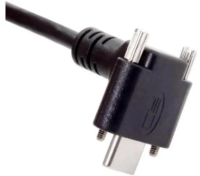 Alt view image 7 of 7 - 25FT 90-Degree Up-Down Angled USB 3.1 Gen2 Type-C to USB3.0 Locking Data Cable with Dual Screw Mount Connectors, Anti-Drop Secure Industrial Camera Transmission Cord, Long-Distance Stable High-Speed