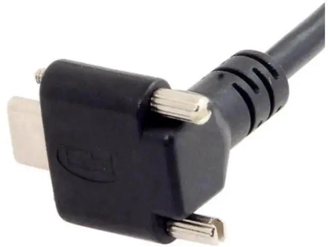 Alt view image 6 of 7 - 25FT 90-Degree Up-Down Angled USB 3.1 Gen2 Type-C to USB3.0 Locking Data Cable with Dual Screw Mount Connectors, Anti-Drop Secure Industrial Camera Transmission Cord, Long-Distance Stable High-Speed