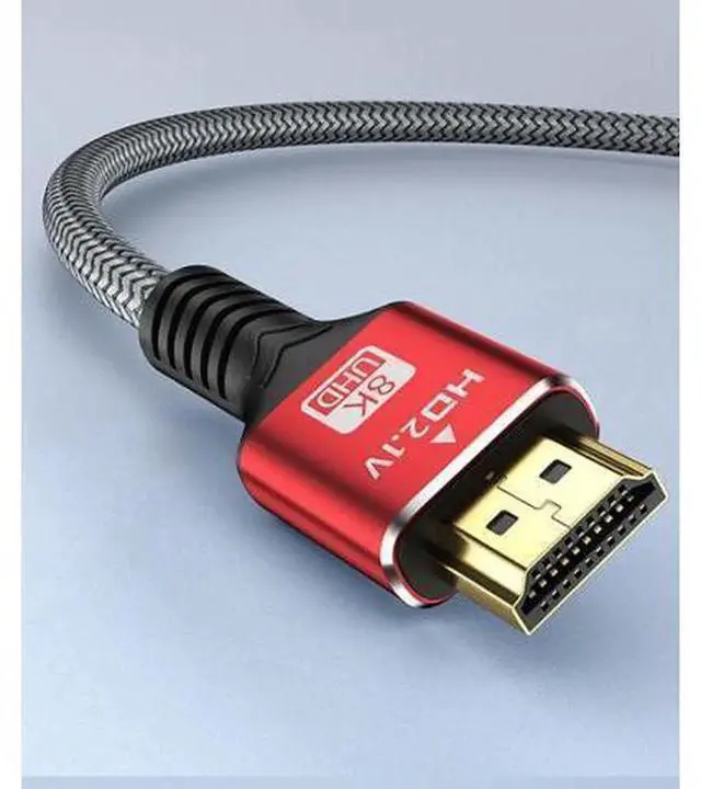Alt view image 3 of 6 - HDMI 2.1 High Speed HDMI Cable Supports 8K Ultra HD Video Transmission, Universal Digital Audio Video Sync Cord for Monitors, TVs, Desktop PCs, Laptops, Projectors & Set-Top Boxes, Low Latency Flicker