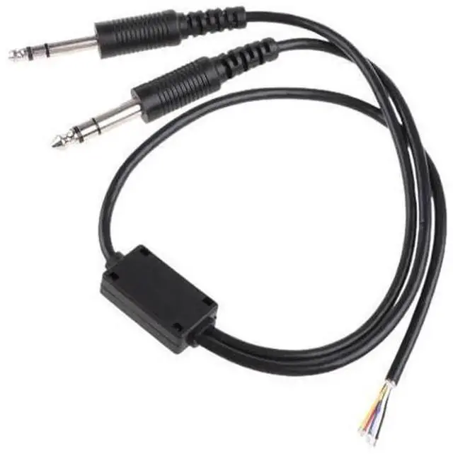 Main image of 3.5mm Noise Cancelling Headset Extension Cable with U174U Helicopter Plug, Professional Aviation Gaming Headphone Audio Extension Cord, Anti-Interference Low-Noise Transmission Wire for Flight Helmet