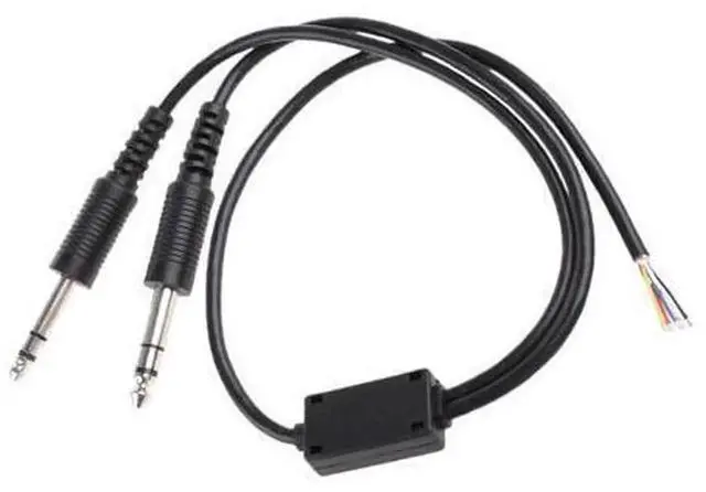 Alt view image 4 of 6 - 3.5mm Noise Cancelling Headset Extension Cable with U174U Helicopter Plug, Professional Aviation Gaming Headphone Audio Extension Cord, Anti-Interference Low-Noise Transmission Wire for Flight Helmet