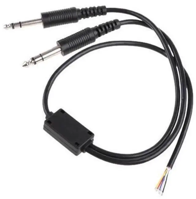 Alt view image 5 of 6 - 3.5mm Noise Cancelling Headset Extension Cable with U174U Helicopter Plug, Professional Aviation Gaming Headphone Audio Extension Cord, Anti-Interference Low-Noise Transmission Wire for Flight Helmet