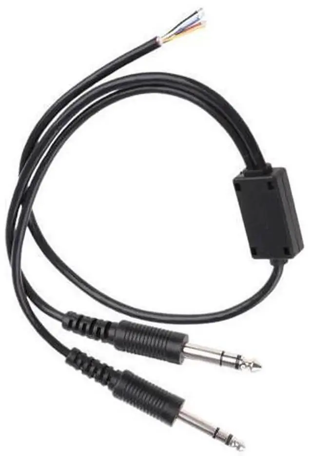 Alt view image 3 of 6 - 3.5mm Noise Cancelling Headset Extension Cable with U174U Helicopter Plug, Professional Aviation Gaming Headphone Audio Extension Cord, Anti-Interference Low-Noise Transmission Wire for Flight Helmet
