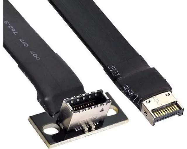 Alt view image 2 of 5 - 50cm Front Panel Header USB 3.1 Type-E Male to Female Extension Cable, Motherboard Internal Data Transfer Cord