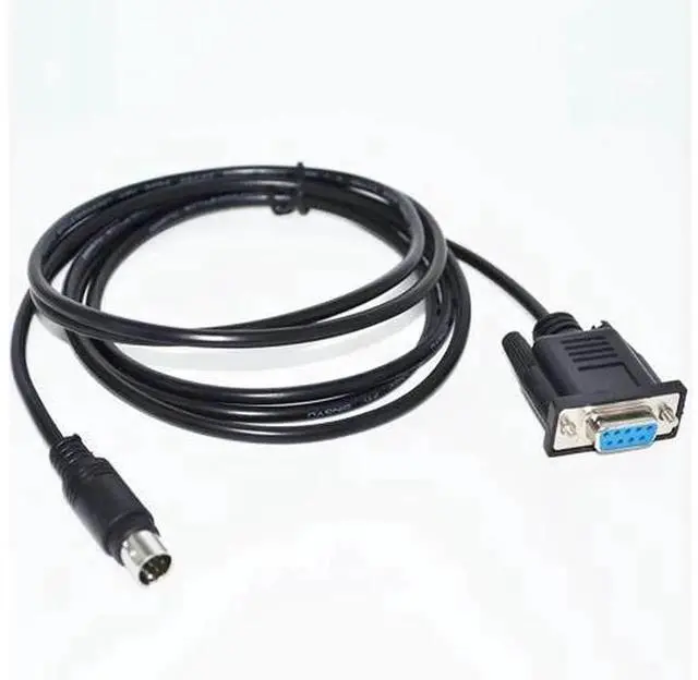 Main image of 1.8M RS232 DB9 9Pin Female to Mini DIN 8Pin Male Serial Adapter Cable, D-SUB9 to MD8 Mini DIN8 Converter Cord for PLC Programming, Industrial Serial Communication Line Compatible with Siemens Mitsubis