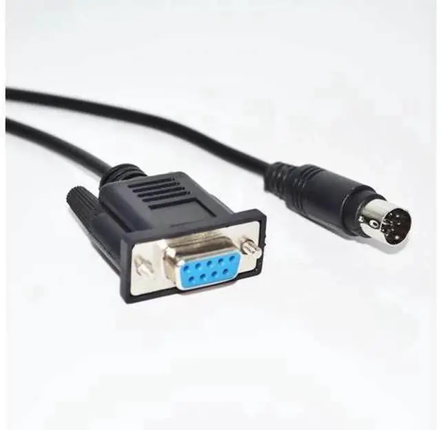 Alt view image 2 of 5 - 1.8M RS232 DB9 9Pin Female to Mini DIN 8Pin Male Serial Adapter Cable, D-SUB9 to MD8 Mini DIN8 Converter Cord for PLC Programming, Industrial Serial Communication Line Compatible with Siemens Mitsubis