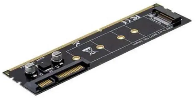 Alt view image 2 of 5 - DDR3 Memory Slot to M.2 NGFF SATA SSD Expansion Adapter Card, Convert Standard Laptop DDR3 RAM Slot to M.2 SATA SSD Interface Storage Upgrade Board, Compatible with ASUS Gigabyte MSI Dell HP Lenovo No