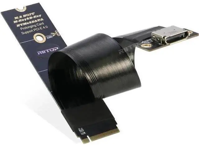 Main image of 15cm M.2 NVMe PCIe 4.0 x4 to OCuLink SFF-8612 Extender Cable, SFF-8612 to SFF-8611 4i Host Adapter Cord for External eGPU Dock & U.2 NVMe SSD Expansion, Compatible with Minisforum ASUS Gigabyte Superm