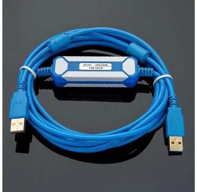 Alt view image 2 of 5 - New USB-VIGOR PLC Programming Download Cable Dedicated for Fengwei VIGOR VB VH M Series Controllers, Industrial USB to PLC Communication Data Line with Built-in Anti-interference Magnetic Ring & Signa