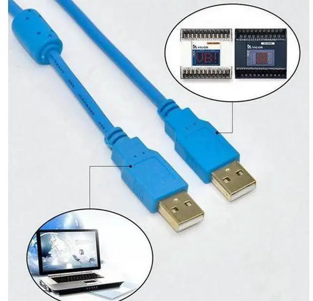 Alt view image 4 of 5 - New USB-VIGOR PLC Programming Download Cable Dedicated for Fengwei VIGOR VB VH M Series Controllers, Industrial USB to PLC Communication Data Line with Built-in Anti-interference Magnetic Ring & Signa