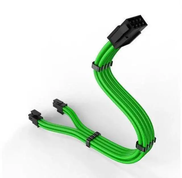 Alt view image 6 of 7 - Light Yellow Nylon Braided CPU 8Pin Power Extension Cable, PCIe CPU 8P Male to Female Power Supply Adapter Cord, Durable Braided Sleeve PSU Extension Wire for Desktop Gaming PC Motherboard CPU Power