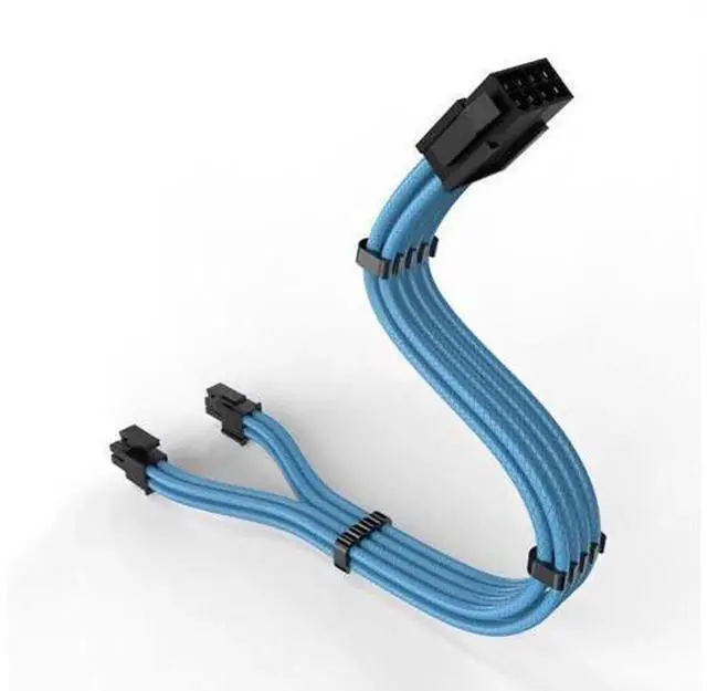 Alt view image 3 of 7 - Light Yellow Nylon Braided CPU 8Pin Power Extension Cable, PCIe CPU 8P Male to Female Power Supply Adapter Cord, Durable Braided Sleeve PSU Extension Wire for Desktop Gaming PC Motherboard CPU Power
