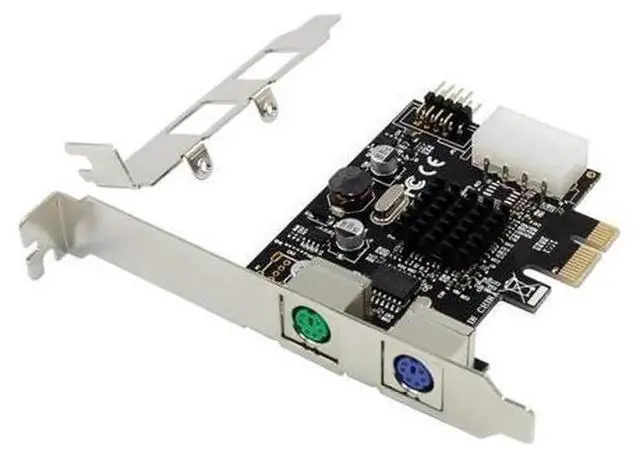 Alt view image 3 of 7 - PCI-E to Dual PS/2 Expansion Adapter Card with MCS9990 Chip, PCIe X1 PS2 Round Port Extender for Traditional PS/2 Keyboard & Mouse, Plug-and-Play Driver-Free Design, Internal Desktop PCI Express Expan