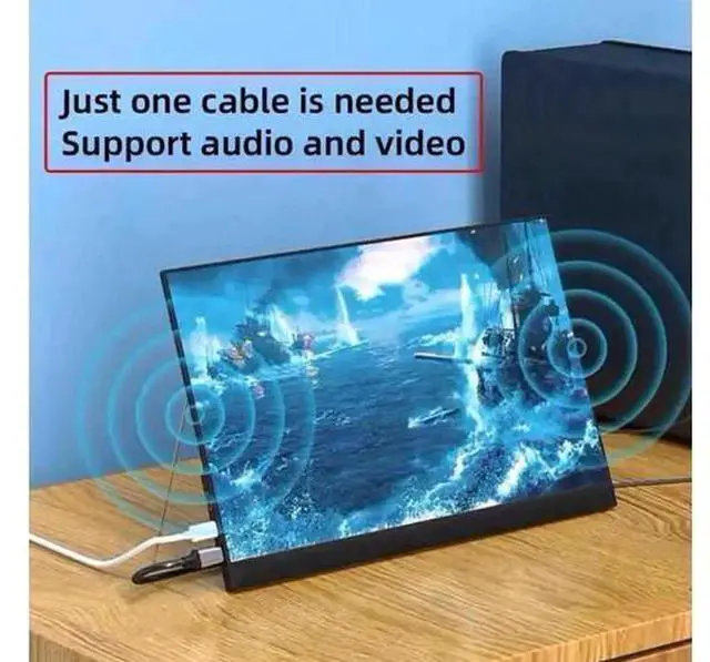 Alt view image 2 of 7 - 2.0m Reversed HDMI to USB-C Male Cable, 4K HDMI Source Input to Type-C Output Cord, Bidirectional Signal Conversion Wire for Touch Screen Displays, Laptops, Monitors & HDTV, Stable 4K Video Audio Tran
