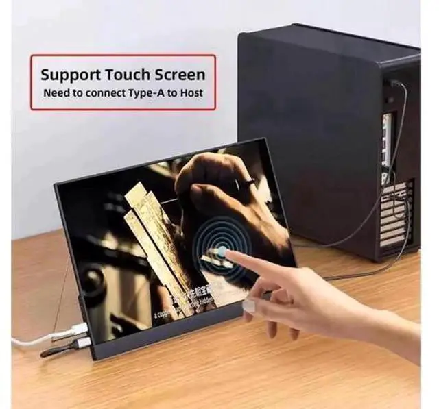 Alt view image 6 of 7 - 2.0m Reversed HDMI to USB-C Male Cable, 4K HDMI Source Input to Type-C Output Cord, Bidirectional Signal Conversion Wire for Touch Screen Displays, Laptops, Monitors & HDTV, Stable 4K Video Audio Tran
