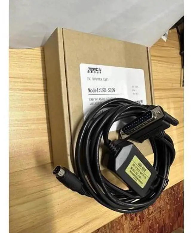 Alt view image 2 of 3 - USB-SC09 PLC Programming Download Cable Dedicated for Mitsubishi FX1N FX2N FX1S FX3U Series Controllers, USB to RS422 Communication Data Wire with Built-in Signal Conversion Chip, Dual LED Indicator,