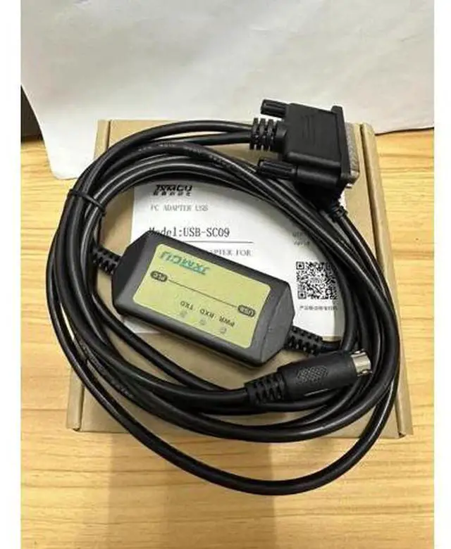 Alt view image 3 of 3 - USB-SC09 PLC Programming Download Cable Dedicated for Mitsubishi FX1N FX2N FX1S FX3U Series Controllers, USB to RS422 Communication Data Wire with Built-in Signal Conversion Chip, Dual LED Indicator,