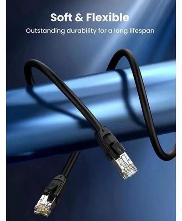 Alt view image 6 of 7 - UGREEN 25FT Cat8 RJ45 Ethernet LAN Cable, Ultra High Speed Shielded Cat8 Network Cord, Stable Low-Latency Internet Wire for Gaming Consoles PS5 PS4 Xbox One PS3, Modems, Routers, Desktops, Mac & Lapto