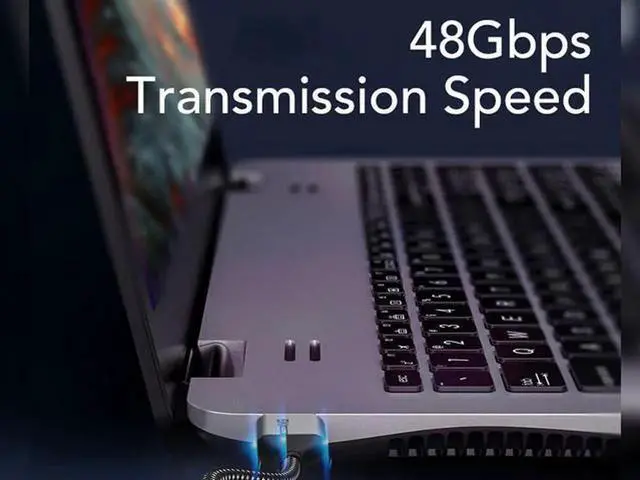 Alt view image 3 of 6 - 1m/3.3ft Nylon Braided DP 1.4 Cable, Male to Male Ultra HD DisplayPort Cord Supporting 8K@60Hz 4K@144Hz, Max 48Gbps Bandwidth with HDR & HDCP, High Refresh Rate Video Wire for Desktops,