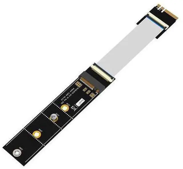 Main image of M.2 Key M to Key A+E Flexible FPC Extension Cable Adapter, NVMe SSD Converter Expansion Card, Thin Flat Soft Ribbon Wire for Extending M.2 NVMe Storage to A+E Slot, Low Profile Bendable PCB Extension