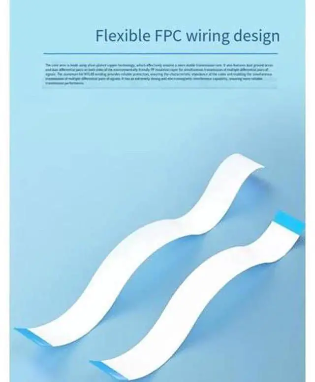 Alt view image 4 of 6 - M.2 Key M to Key A+E Flexible FPC Extension Cable Adapter, NVMe SSD Converter Expansion Card, Thin Flat Soft Ribbon Wire for Extending M.2 NVMe Storage to A+E Slot, Low Profile Bendable PCB Extension