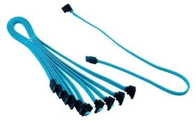Main image of 5Pcs Pack 18 Inch SATA 3.0 Right Angle 90 Degree HDD Cables, 6Gbps High-Speed SATA III Flat Wires, L-Shaped Connector for Hard Drives & SSDs, Space-Saving Internal PC Storage Connection Cables, 2020