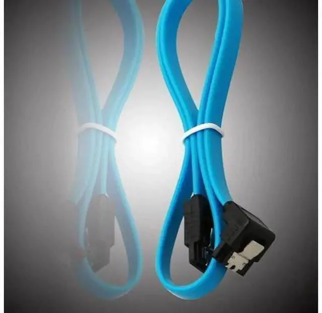 Alt view image 3 of 5 - 5Pcs Pack 18 Inch SATA 3.0 Right Angle 90 Degree HDD Cables, 6Gbps High-Speed SATA III Flat Wires, L-Shaped Connector for Hard Drives & SSDs, Space-Saving Internal PC Storage Connection Cables, 2020