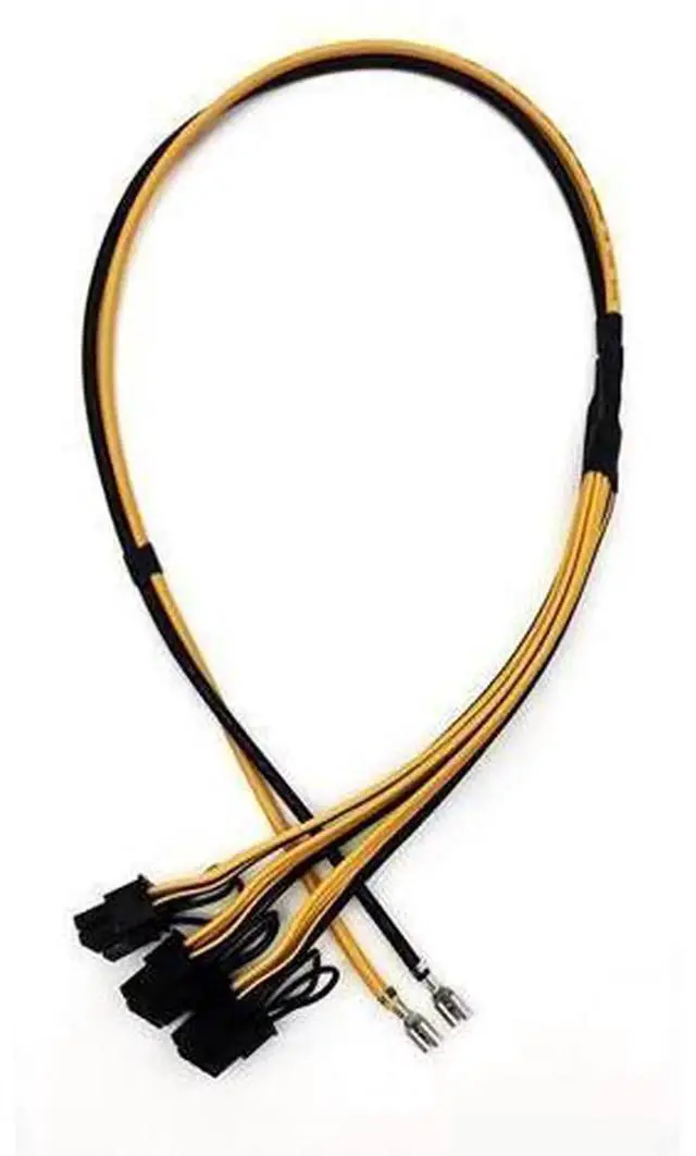 Main image of 70cm 1-to-3 6+2 Pin 8Pin Mining GPU Power Cable, Mixed 12AWG & 18AWG Wire with Crimped Tail Terminals, Dedicated Graphics Card Extension Cord for ETH BTC Bitcoin Mining Rigs, Stable High-Current Power