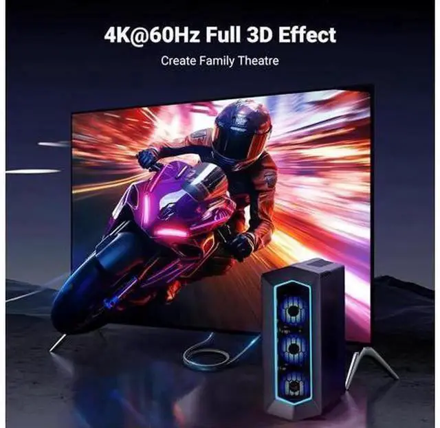 Alt view image 5 of 7 - UGREEN Active DP 1.2 to HDMI 2.0 Cable, Uni-Directional Braided Aluminum 4K@60Hz HDR DisplayPort to HDMI Cord, Stable Video Converter Wire Compatible with Monitors, Projectors, Dell, Lenovo, HP Laptop