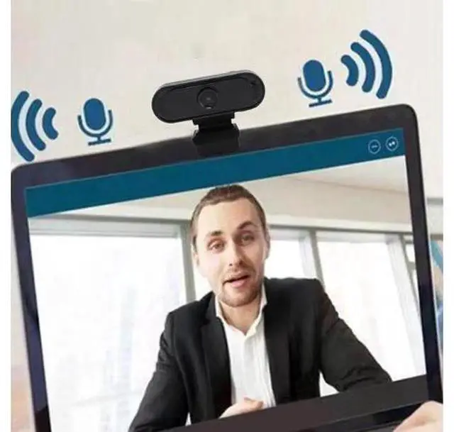 Alt view image 4 of 5 - Pomya Full HD 1080P USB Webcam with Built-in Noise Canceling Microphone, 30FPS Streaming Camera with 1.5M Long USB Cable for Zoom Meetings, Online Classes, Live Broadcast