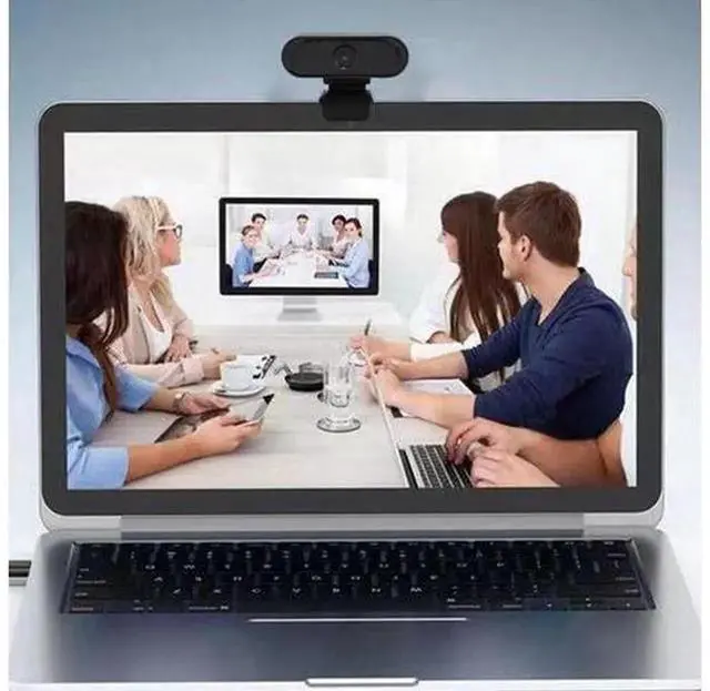 Alt view image 2 of 5 - Pomya Full HD 1080P USB Webcam with Built-in Noise Canceling Microphone, 30FPS Streaming Camera with 1.5M Long USB Cable for Zoom Meetings, Online Classes, Live Broadcast