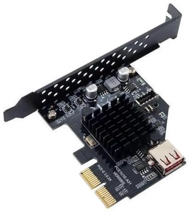 Main image of ChenYang PCI-E X2 Expansion Card, PCI Express 2X to 2-Port USB 2.0 + USB3.1 Gen2 Type-E Front Panel Header Adapter for Desktop Chassis