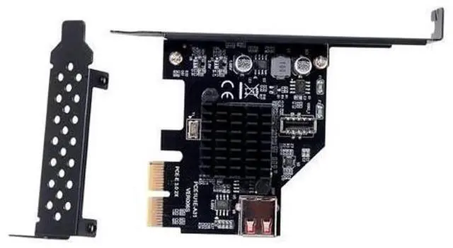 Alt view image 3 of 5 - ChenYang PCI-E X2 Expansion Card, PCI Express 2X to 2-Port USB 2.0 + USB3.1 Gen2 Type-E Front Panel Header Adapter for Desktop Chassis