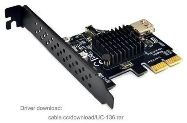 Alt view image 5 of 5 - ChenYang PCI-E X2 Expansion Card, PCI Express 2X to 2-Port USB 2.0 + USB3.1 Gen2 Type-E Front Panel Header Adapter for Desktop Chassis