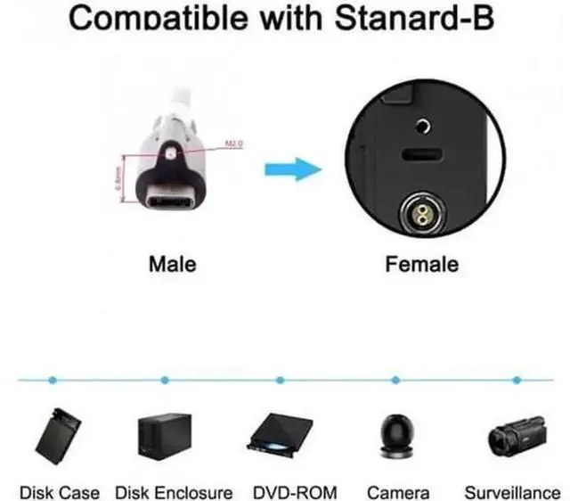 Alt view image 3 of 6 - UC-045-8.0M 8 Meter Single Screw Locking USB 3.1 Type-C to USB 3.0 Cable, Panel Mount Industrial Data Cord for Industrial Cameras, Recorders, Laptops & Storage Disks