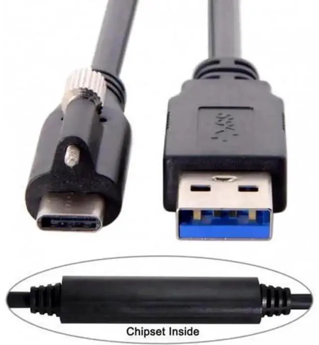 Alt view image 4 of 6 - UC-045-8.0M 8 Meter Single Screw Locking USB 3.1 Type-C to USB 3.0 Cable, Panel Mount Industrial Data Cord for Industrial Cameras, Recorders, Laptops & Storage Disks