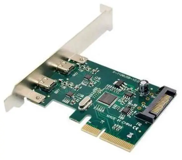 Alt view image 3 of 5 - PCIe X1 to 2-Port USB 3.1 Gen1 Type-C Expansion Card with ASMedia ASM1142 Chip, Internal USB-C Adapter for Desktop PC