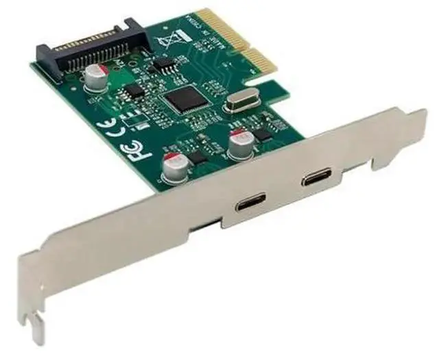 Alt view image 4 of 5 - PCIe X1 to 2-Port USB 3.1 Gen1 Type-C Expansion Card with ASMedia ASM1142 Chip, Internal USB-C Adapter for Desktop PC
